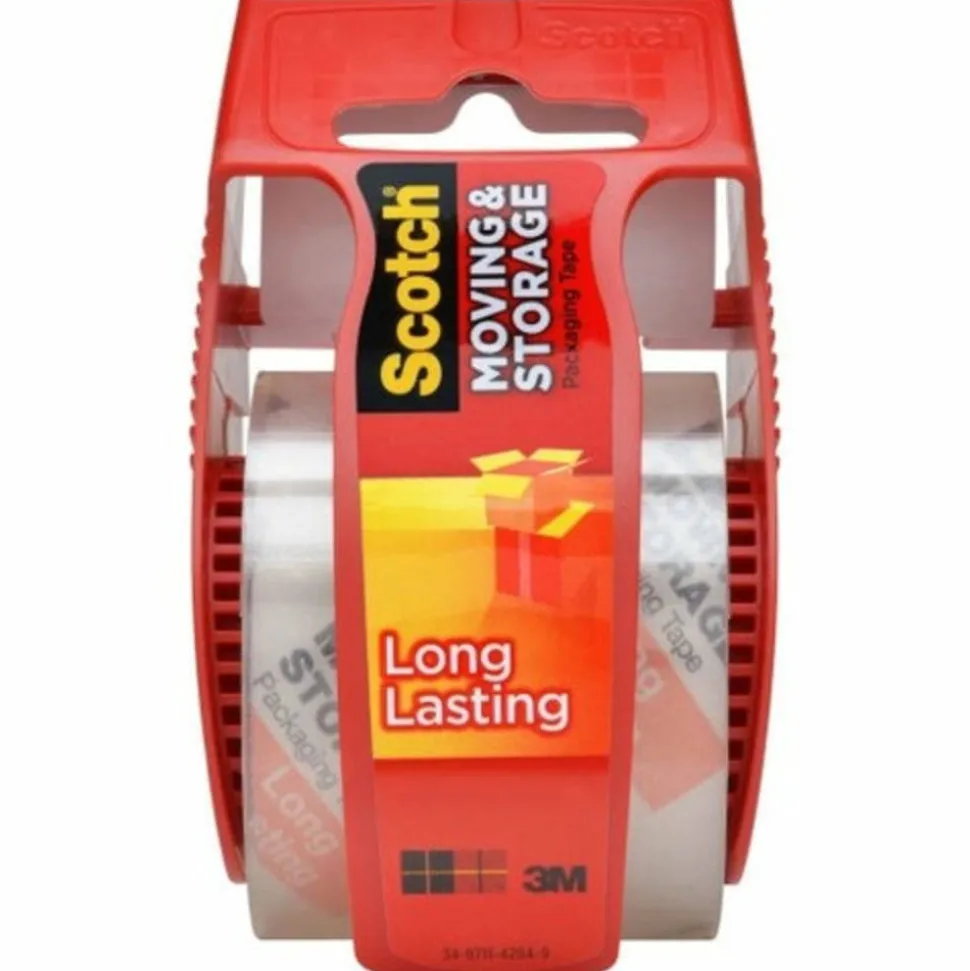 Scotch Long-Lasting Moving & Storage Tape With Refillable Dispenser, 2" x 22.2 Yd., Clear