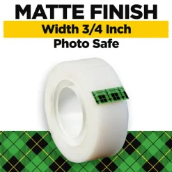 Scotch Magic Tape, Invisible, 3/4 in. x 1000 in., 4 Tape Rolls, Clear, School Supplies and College Essentials for Students and Teachers