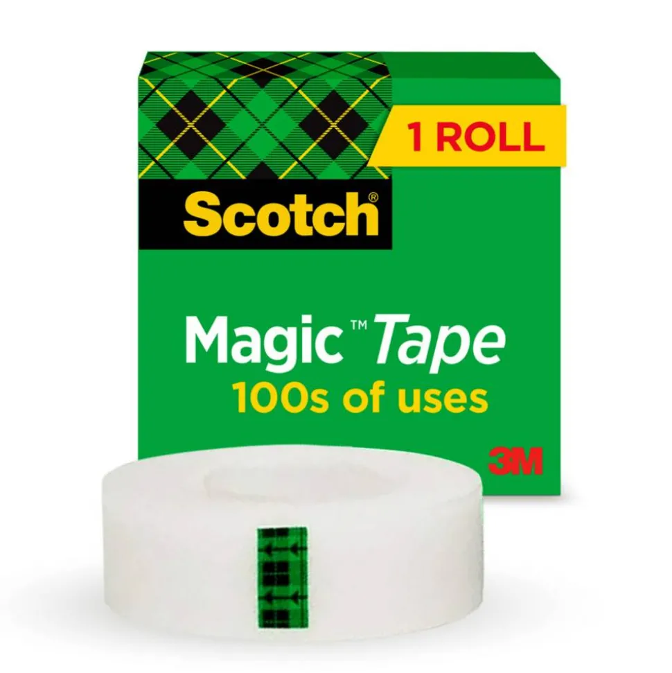 Scotch Magic Tape, Invisible, 1 Tape Roll, 3/4 in x 1296 in, Home Office Supplies and School Supplies for College and Classrooms