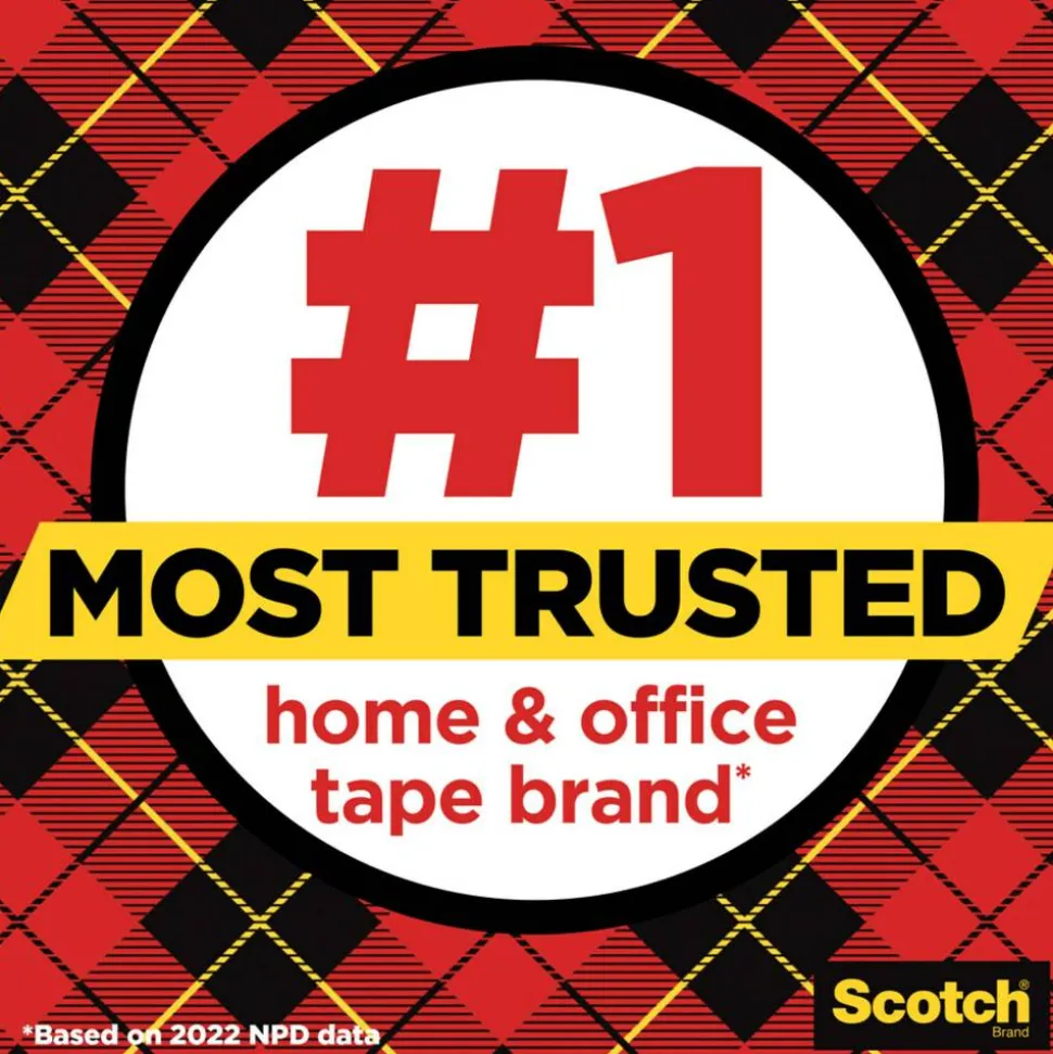 Scotch Magic Tape with Dispenser, Invisible, 3/4 in. x 1000 in.,12 Tape Rolls, Clear, School Supplies and College Essentials for Students