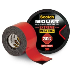 Scotch-Mount Extreme Double-Sided Mounting Tape Mega Roll , 1 In X 400 In (2,54 Cm X 10,1 M)