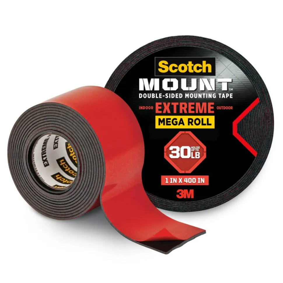 Scotch-Mount Extreme Double-Sided Mounting Tape Mega Roll , 1 In X 400 In (2,54 Cm X 10,1 M)
