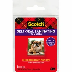 Scotch Self-Sealing Laminating Pouches, 9.5 mil, 2.81