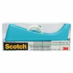 Scotch Tape Dispenser, White, .75 in x 350 in, Roll of tape included
