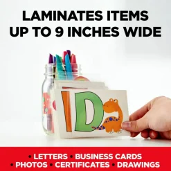 Scotch Thermal Laminating Combo Pack, 1 Thermal Laminator 9" Wide, 2 Laminating Sheets, Fits Letter Size