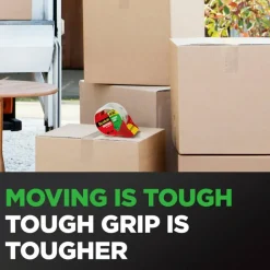 Scotch Tough Grip Moving Packaging Tape 150, 1.88 in x 22.2 yd (48 mm x 20,3 m)