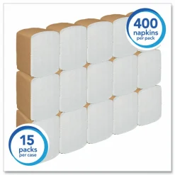 Scott Full-Fold Dispenser Napkins, 1-Ply, 12 x 17, White, 400/Pack, 15 Packs/Carton