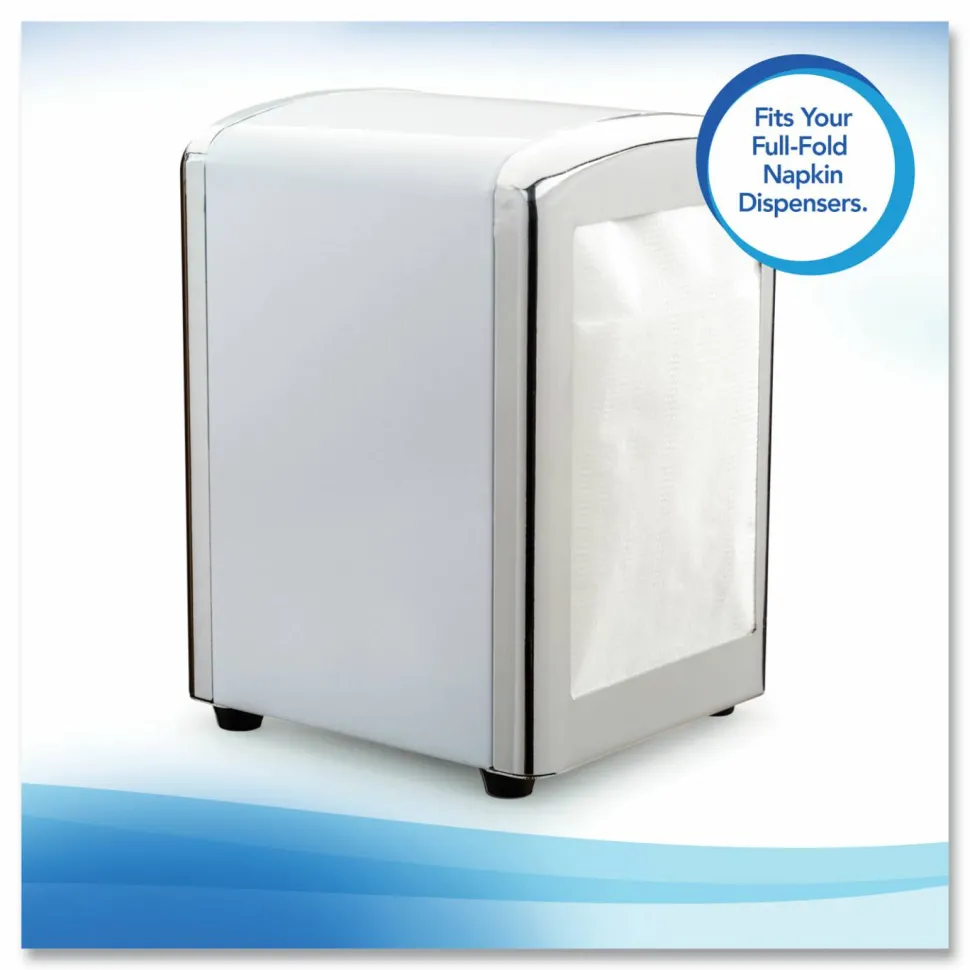 Scott Full-Fold Dispenser Napkins, 1-Ply, 12 x 17, White, 400/Pack, 15 Packs/Carton