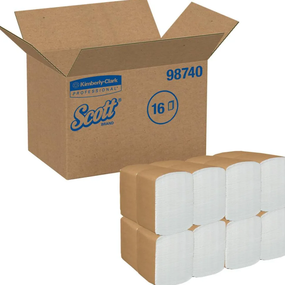 Scott Dinner Paper Napkins - 12" x 13" - White - 375 Per Pack - 6000 / Carton