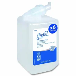 Scott Essential Alcohol-Free Foam Hand Sanitizer, 1,000 mL Cassette, Unscented, 6/Carton