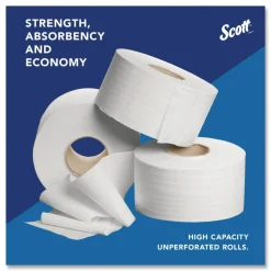 Scott Essential JRT Jumbo Roll Bathroom Tissue, Septic Safe, 2-Ply, 3.55