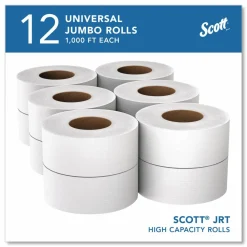 Scott Essential JRT Jumbo Roll Bathroom Tissue, Septic Safe, 2-Ply, 3.55