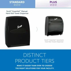 Scott Essential Manual Hard Roll Towel Dispenser, 13.06 x 11 x 16.94, Black