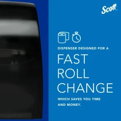 Scott Essential Manual Hard Roll Towel Dispenser, 13.06 x 11 x 16.94, Black