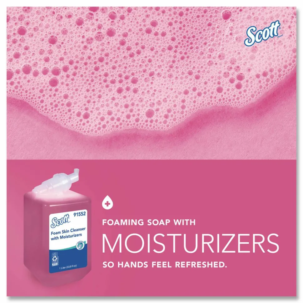 Scott Foam Skin Cleaner With Moisturizers, Floral, 33.8 oz (1,000mL), Pink