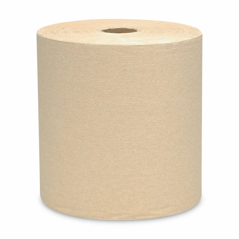 Scott Hard Roll 1-Ply Paper Towels, 100% Recycled, Brown, 800' Per Roll, Pack Of 12 Rolls