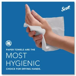 Scott Hardwound 1-Ply Paper Towels, 60% Recycled, 1000' Per Roll, Pack Of 12 Rolls