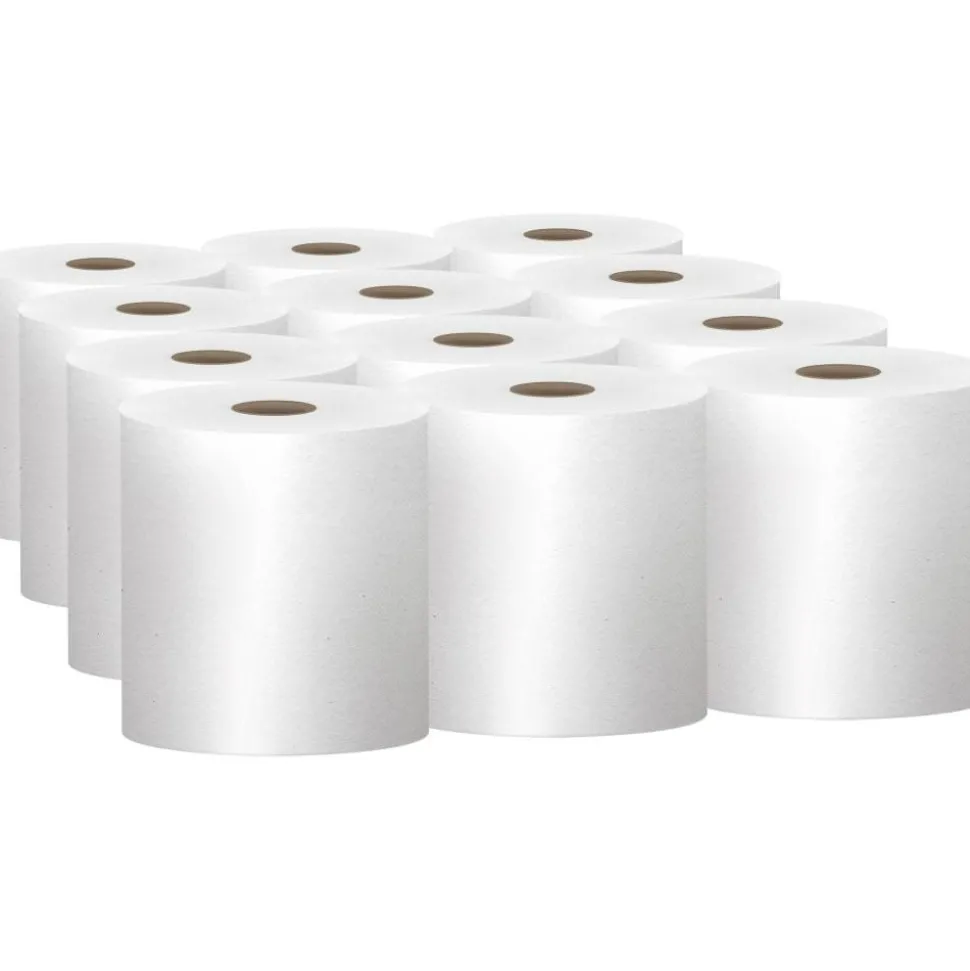 Scott Hardwound 1-Ply Paper Towels, 60% Recycled, 1000' Per Roll, Pack Of 12 Rolls