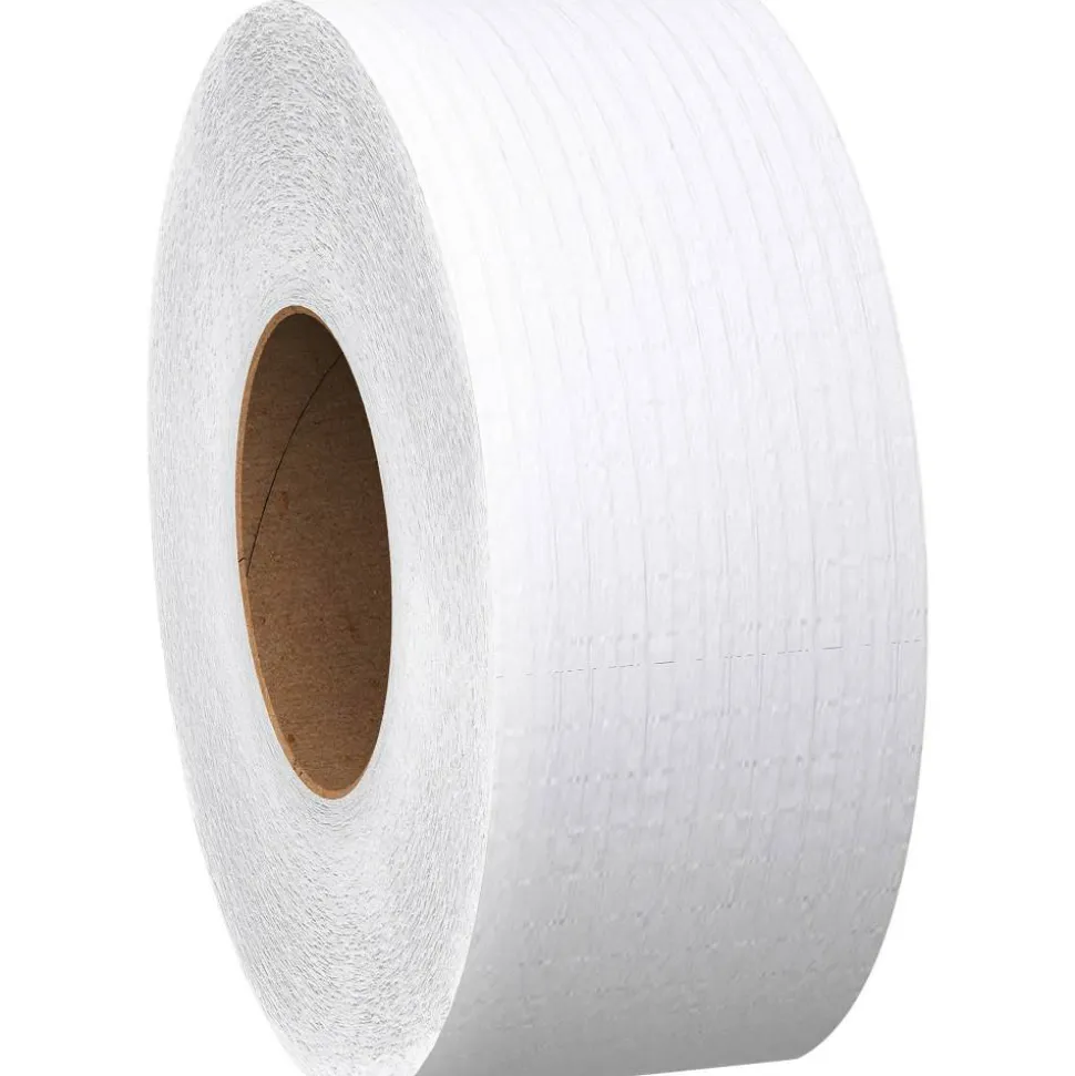 Scott Jumbo Jr 2-Ply Toilet Paper, 25% Recycled, 1000 Sheets Per Roll, Pack Of 4 Rolls
