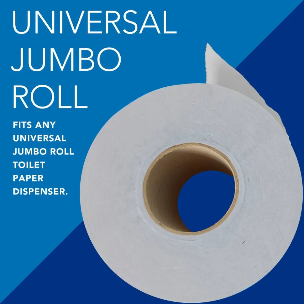 Scott Jumbo Jr 2-Ply Toilet Paper, 25% Recycled, 1000 Sheets Per Roll, Pack Of 4 Rolls
