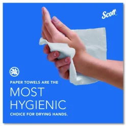 Scott Kitchen Paper Towels, Fast-Drying Absorbency Pockets, 1-Ply, 80% Recycled, 128 Sheets Per Roll, Pack Of 20 Rolls