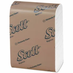Scott Low-Fold Dispenser Napkins, 1-Ply, 12 x 7, White, 250/Pack, 32 Packs/Carton