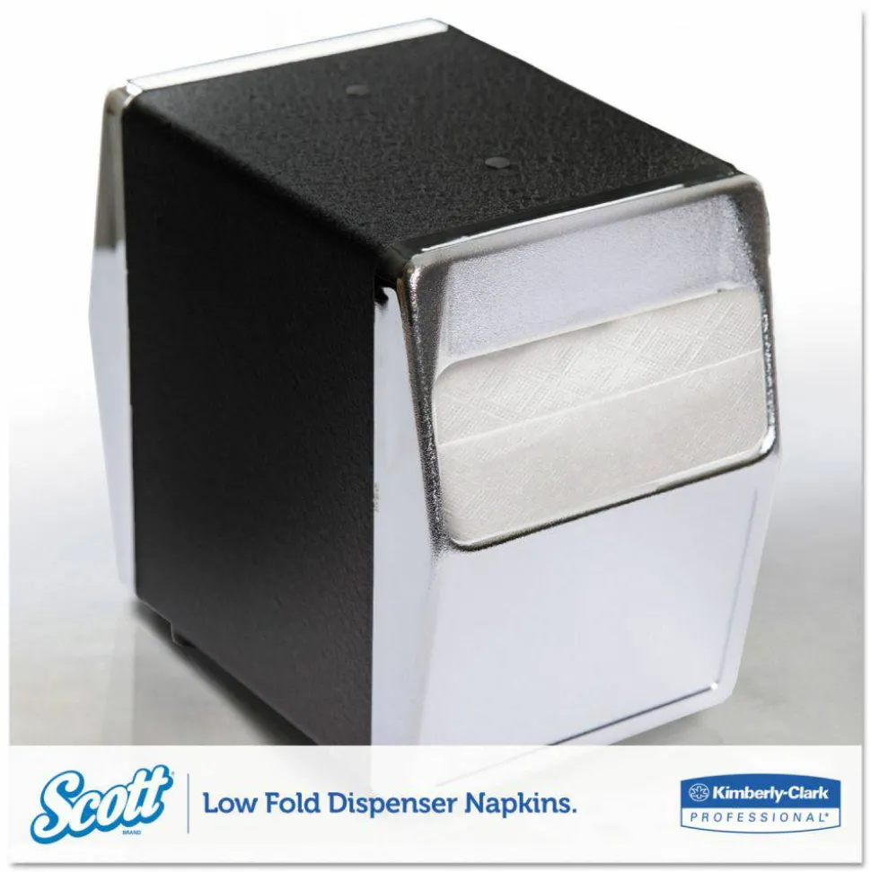 Scott Low-Fold Dispenser Napkins, 1-Ply, 12 x 7, White, 250/Pack, 32 Packs/Carton