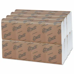 Scott Low-Fold Dispenser Napkins, 1-Ply, 12 x 7, White, 250/Pack, 32 Packs/Carton