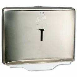 Scott Personal Seat Cover Dispenser, 16.6 x 2.5 x 12.3, Stainless Steel