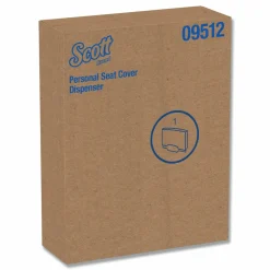 Scott Personal Seat Cover Dispenser, 16.6 x 2.5 x 12.3, Stainless Steel