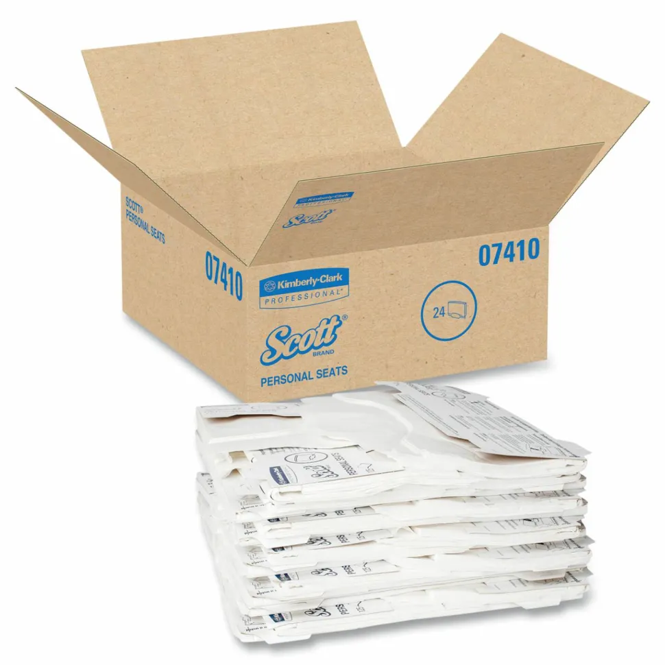 Scott Personal Toilet Seat Covers, 15" x 18", White, Pack Of 125