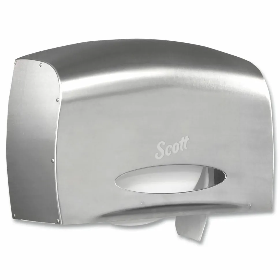 Scott Pro Coreless Jumbo Roll Tissue Dispenser, EZ Load, 14.38 x 6 x 9.75, Stainless Steel