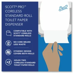 Scott Pro Coreless SRB Tissue Dispenser, 10.13 x 6.4 x 7, Stainless Steel