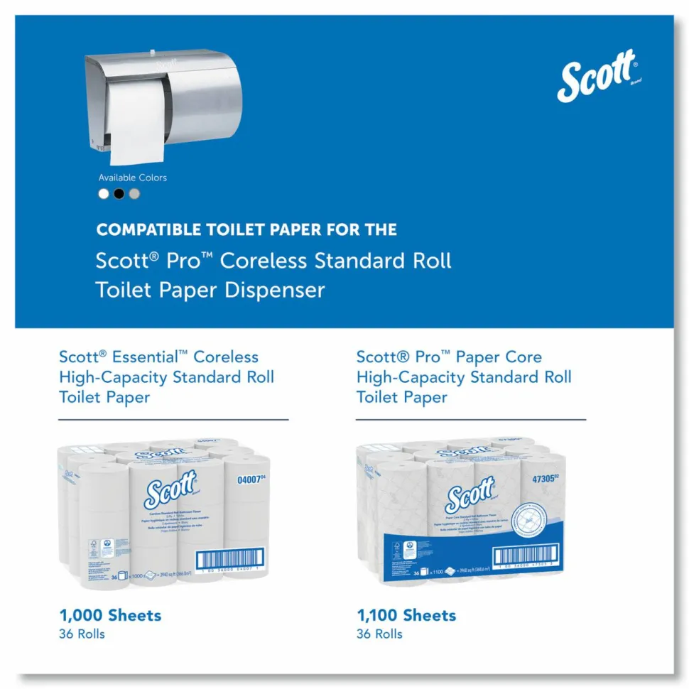 Scott Pro Coreless SRB Tissue Dispenser, 10.13 x 6.4 x 7, Stainless Steel