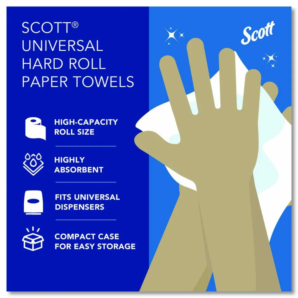 Scott Professional 1-Ply Paper Towels, 950' Per Roll, 70% Recycled, Pack Of 6 Rolls