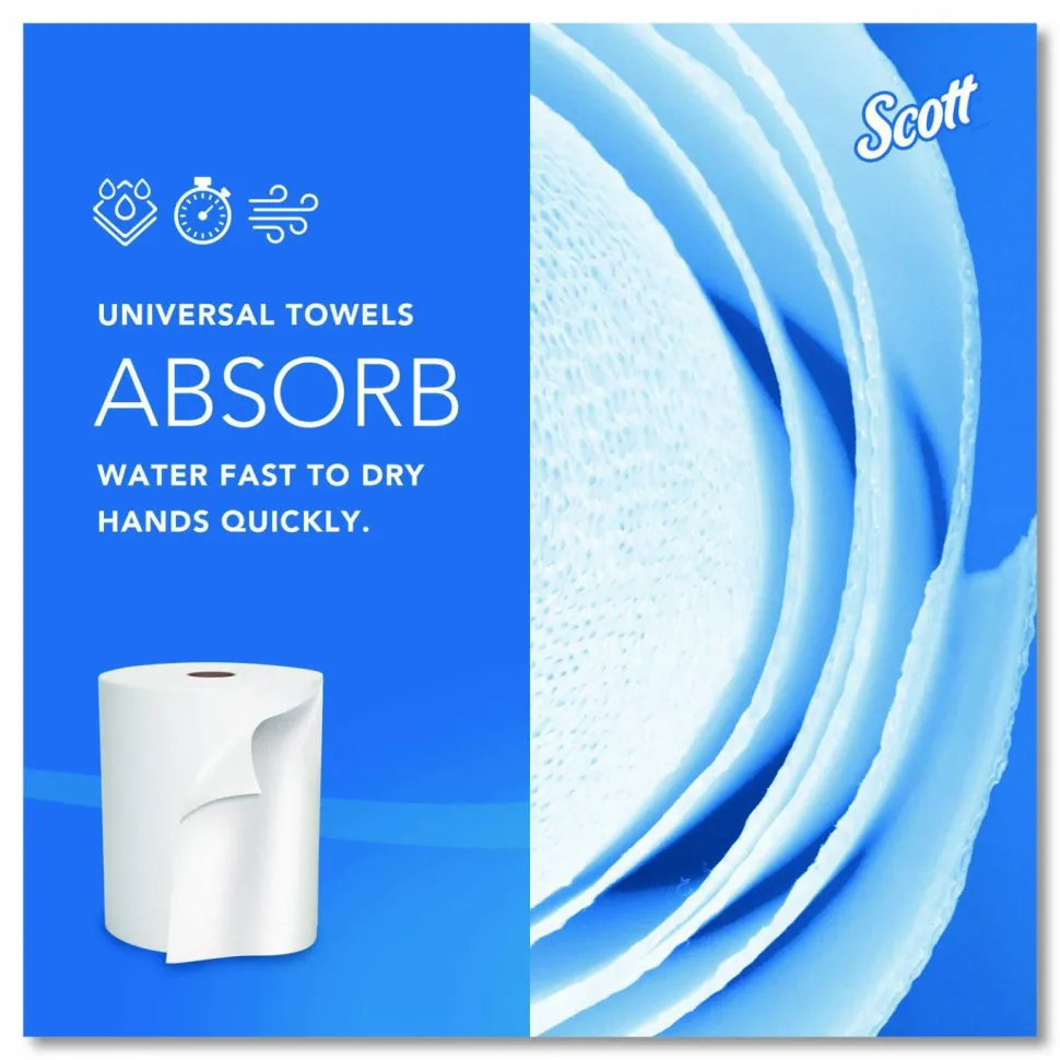 Scott Professional 1-Ply Paper Towels, 950' Per Roll, 70% Recycled, Pack Of 6 Rolls