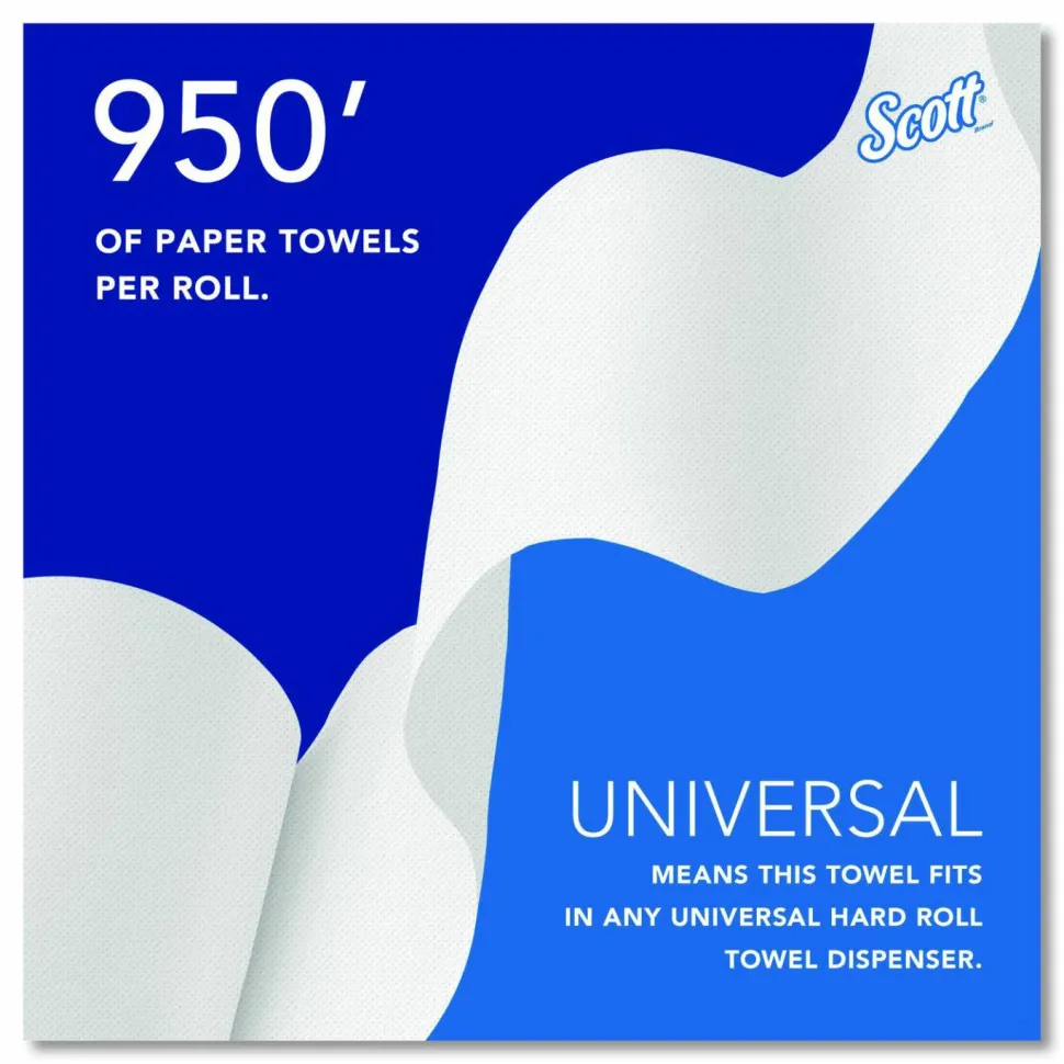 Scott Professional 1-Ply Paper Towels, 950' Per Roll, 70% Recycled, Pack Of 6 Rolls