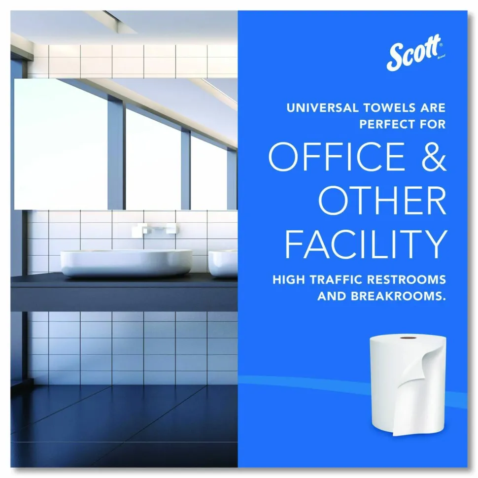Scott Professional 1-Ply Paper Towels, 950' Per Roll, 70% Recycled, Pack Of 6 Rolls