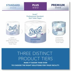 Scott Professional 2-Ply Standard Roll Toilet Paper with Elevated Design, 100% Recycled, 550 Sheets Per Roll, Pack Of 20 Rolls