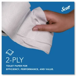 Scott Professional 2-Ply Standard Roll Toilet Paper with Elevated Design, 100% Recycled, 550 Sheets Per Roll, Pack Of 20 Rolls