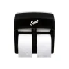 Scott Pro High Capacity SRB Toilet Paper Dispenser - Roll Dispenser - 4x Roll - 12.8"x11.3"x 6.2" Depth - Plastic - Black - Compact, Durable - 44518