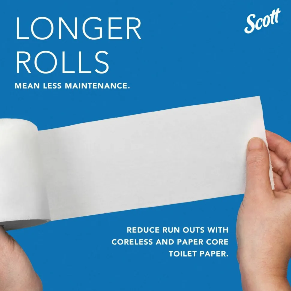 Scott Pro High Capacity SRB Toilet Paper Dispenser - Roll Dispenser - 4x Roll - 12.8"x11.3"x 6.2" Depth - Plastic - Black - Compact, Durable - 44518