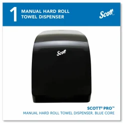 Scott Pro Mod Manual Hard Roll Towel Dispenser, 12.66 x 9.18 x 16.44, Smoke
