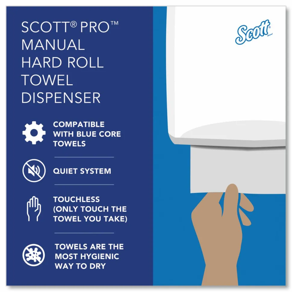 Scott Pro Mod Manual Hard Roll Towel Dispenser, 12.66 x 9.18 x 16.44, Smoke