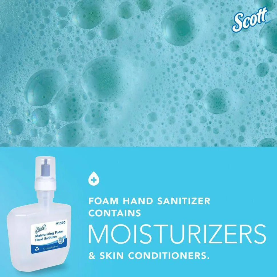 Scott Pro Moisturizing Foam Hand Sanitizer, 1,200 mL Cassette, Fruity Cucumber Scent, 2/Carton