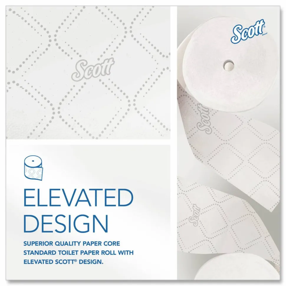 Scott Pro Small-Core High-Capacity 2-Ply Toilet Paper, 1100' Per Roll, Pack Of 36 Rolls