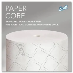 Scott Pro Small-Core High-Capacity 2-Ply Toilet Paper, 1100' Per Roll, Pack Of 36 Rolls