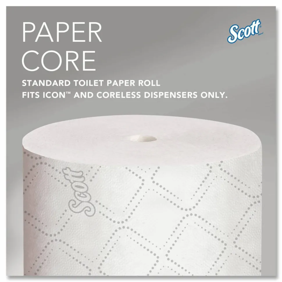 Scott Pro Small-Core High-Capacity 2-Ply Toilet Paper, 1100' Per Roll, Pack Of 36 Rolls
