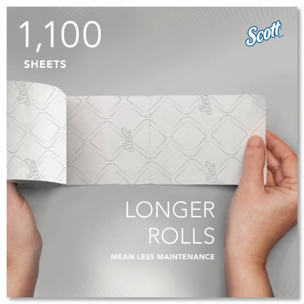 Scott Pro Small-Core High-Capacity 2-Ply Toilet Paper, 1100' Per Roll, Pack Of 36 Rolls