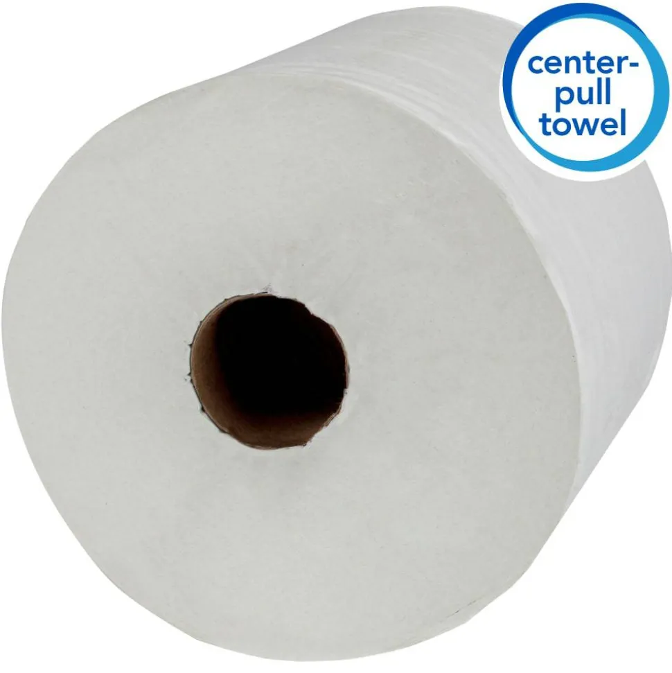 Scott Roll Control 1-Ply Center-Pull Paper Towels, 60% Recycled, 700 Sheets Per Roll, Pack Of 6 Rolls